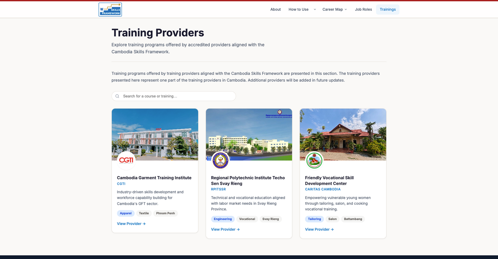 Cambodia Skills Framework — Slide 5