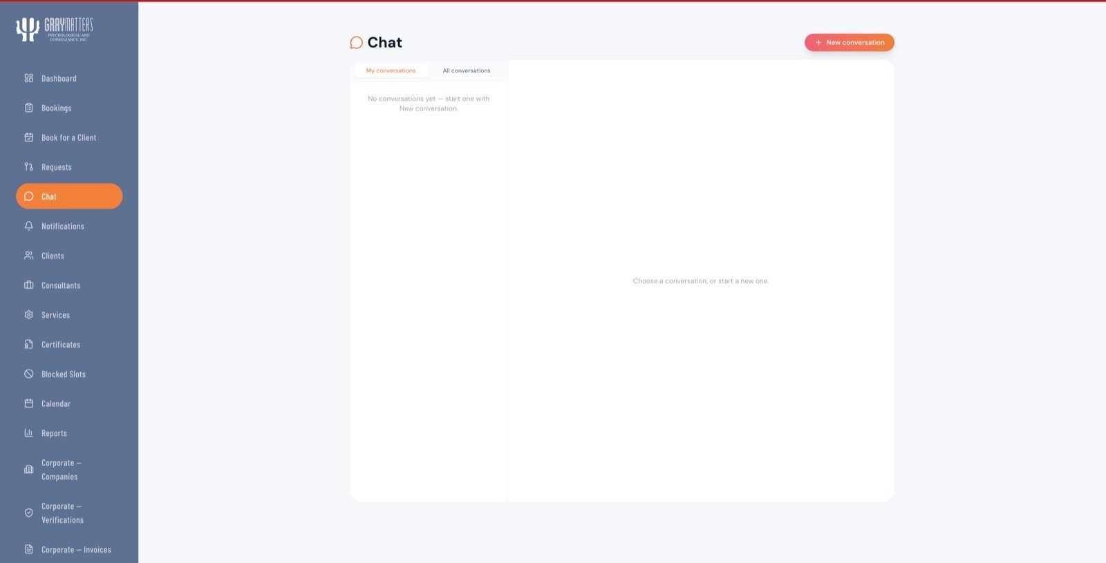 GrayMatters Philippines — In-house chat between users