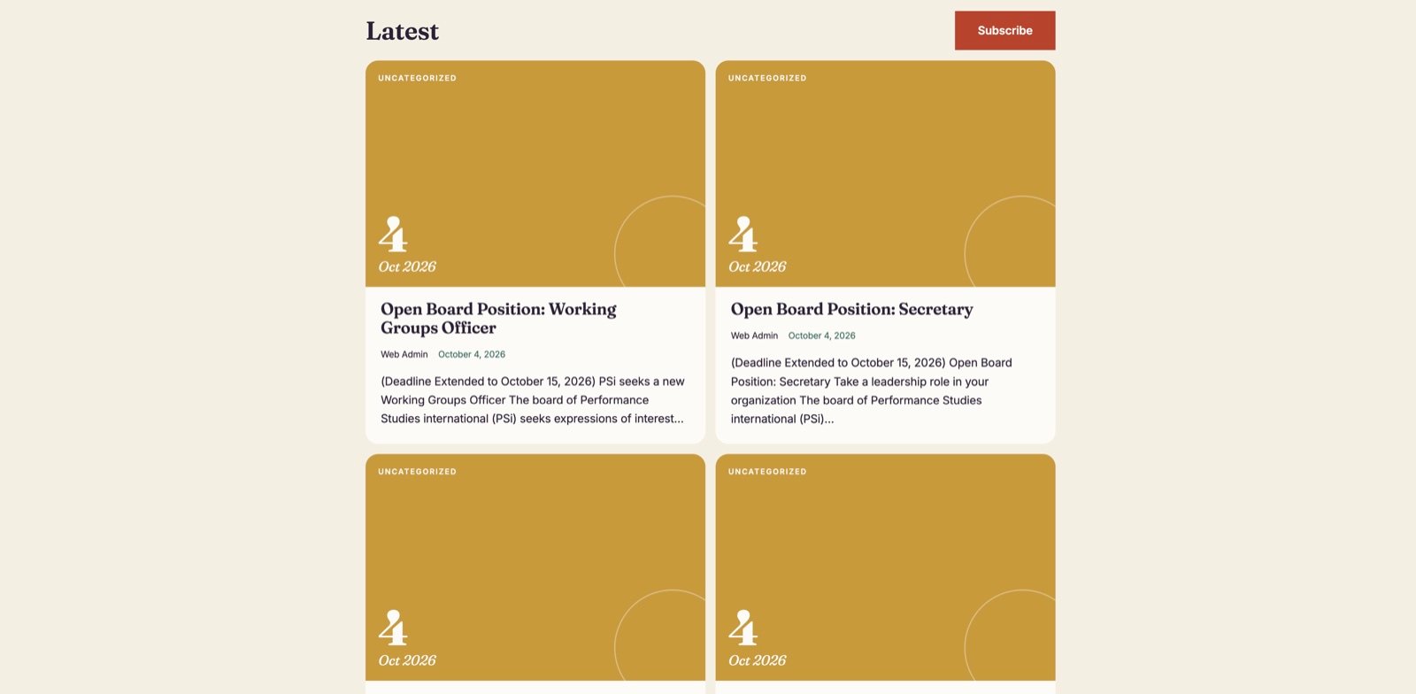 PSi — Latest news cards